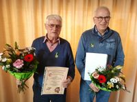2 x Ehrenplakette des LAV Sachsen Anhalt 2021 Ludwig Fischer-rechts- und Dieter K&ouml;ppe